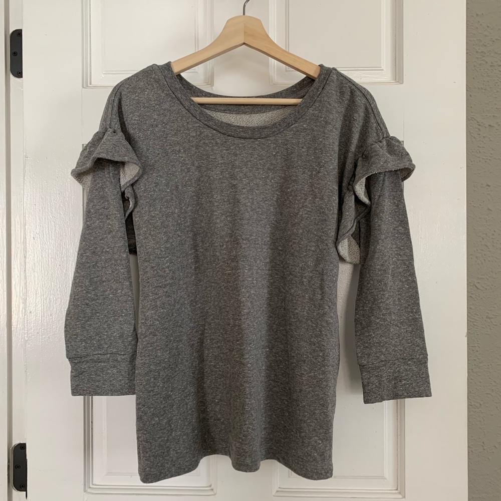 Current/Elliott Ruffle Sweatshirt NWOT - Picture 3 of 7
